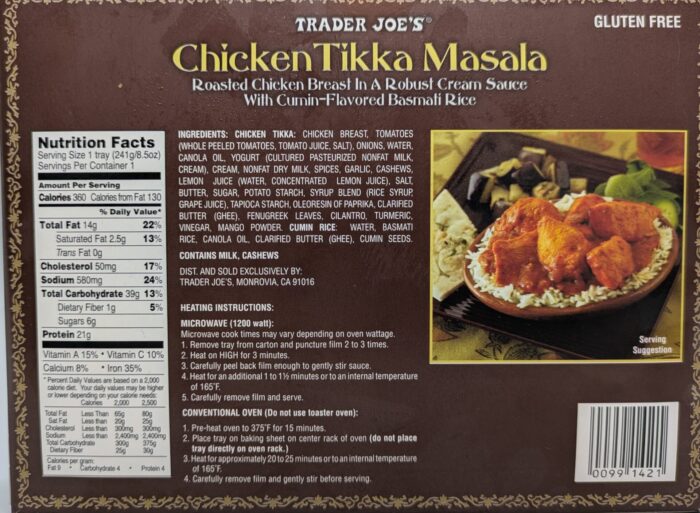 Trader Joe's Chicken Tikka Masala 2