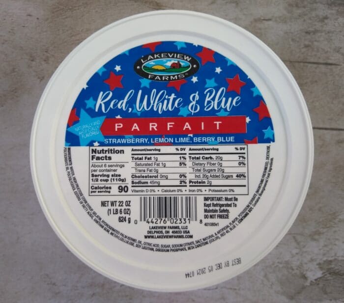 Lakeview Farms Red, White & Blue Parfait