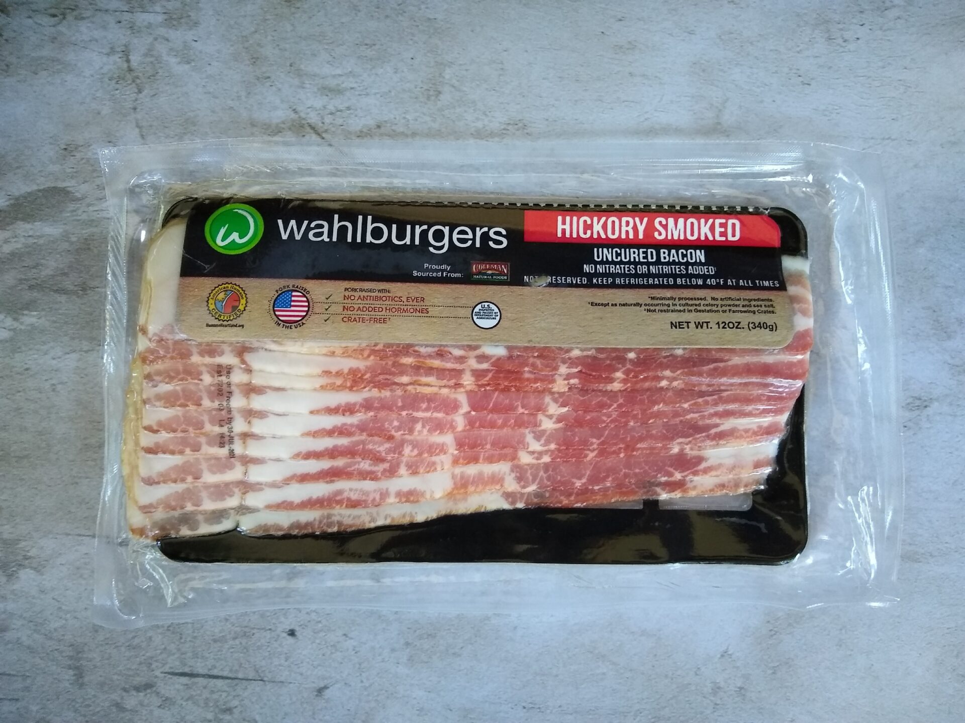 Wahlburgers Hickory Smoked Uncured Bacon