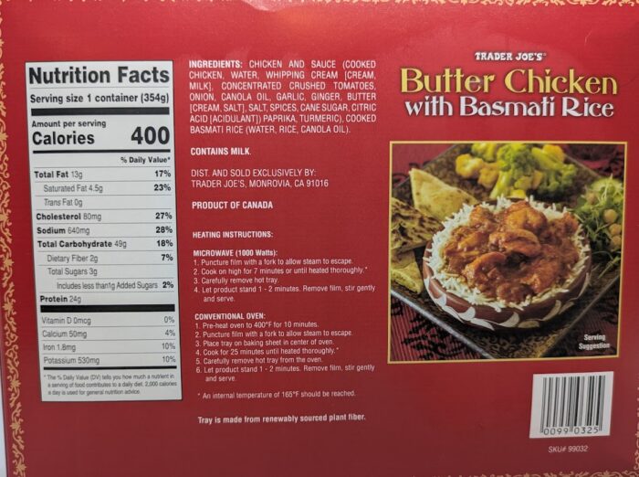 Trader Joe's Butter Chicken 2