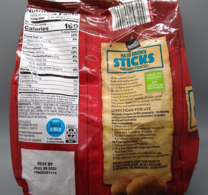 Seasons Choice Hash Brown Sticks