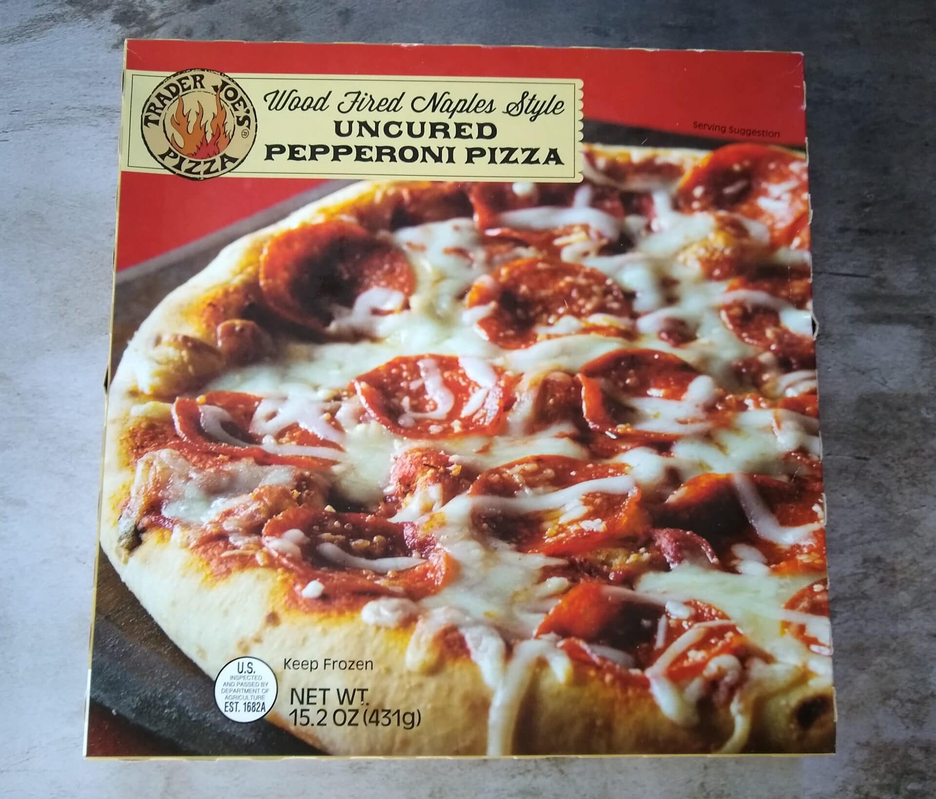 Trader Joe's Wood Fired Naples Style Uncured Pepperoni Pizza