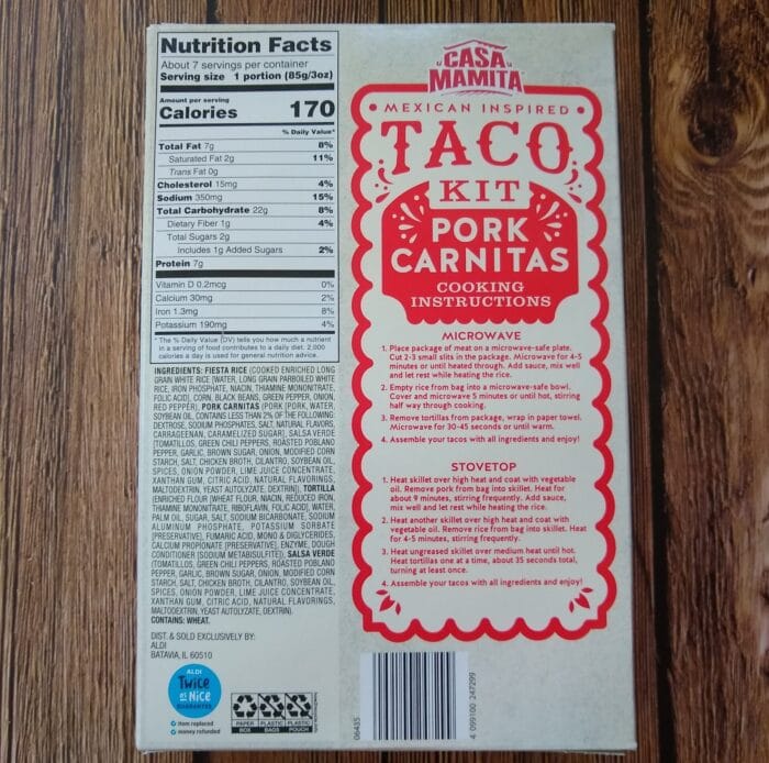 Casa Mamita Pork Carnitas Taco Kit