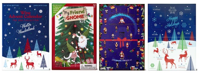 Aldi chocolate and gnome advent calendars 2021