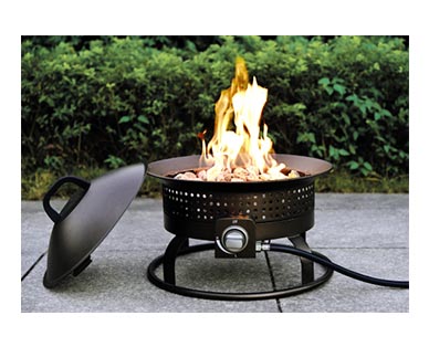 Belavi Portable Gas Fire Pit With, Mobile Gas Fire Pit