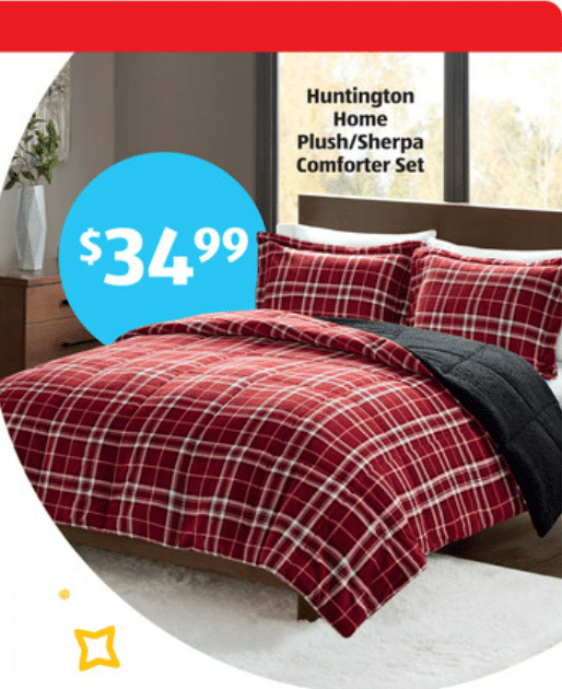 Huntington Home Plush Sherpa Comforter Set