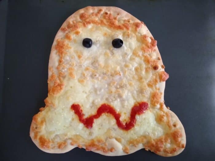 Mama Cozi's Halloween Ghost Shaped Pizza