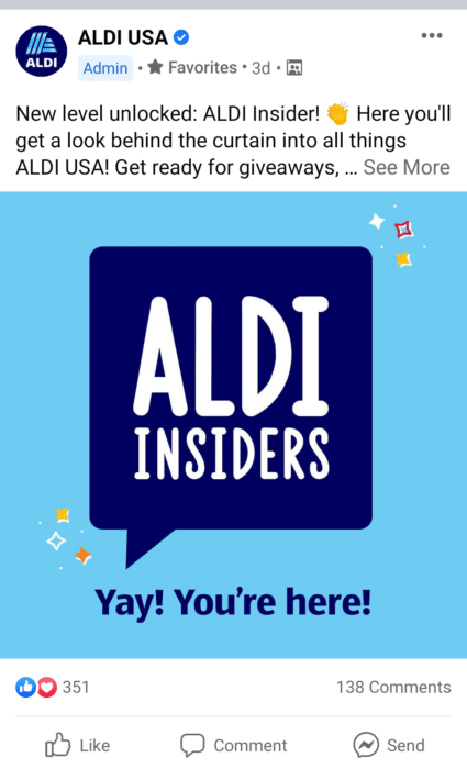 ALDI Insiders Facebook group
