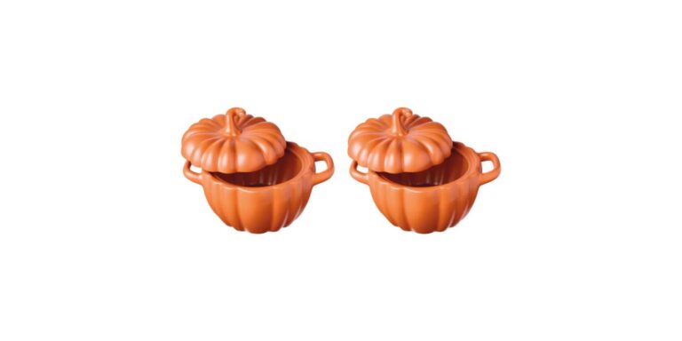 Crofton 2-Pack Mini Pumpkin Casserole Dishes.