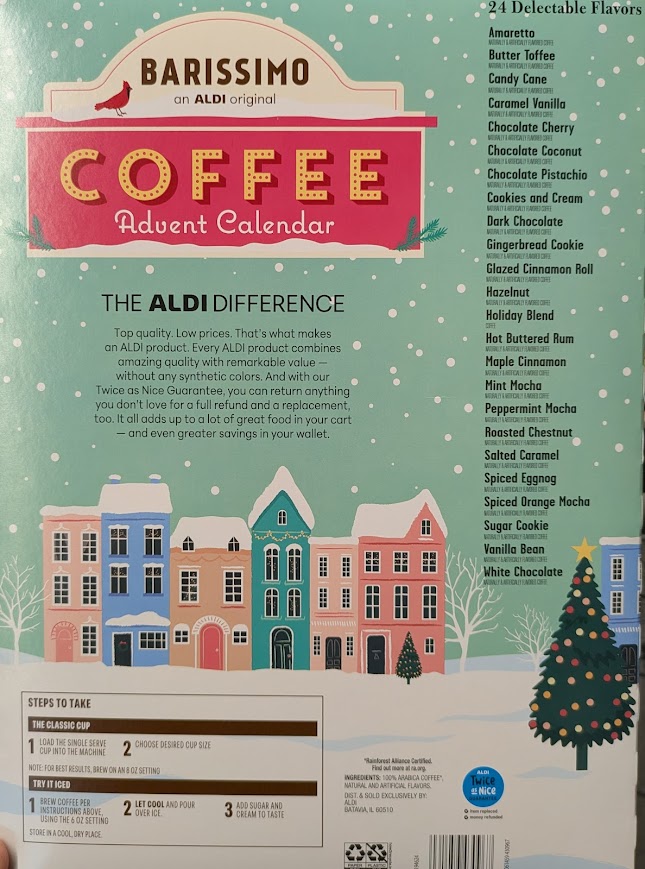 Barissimo Coffee Advent Calendar | Aldi Reviewer