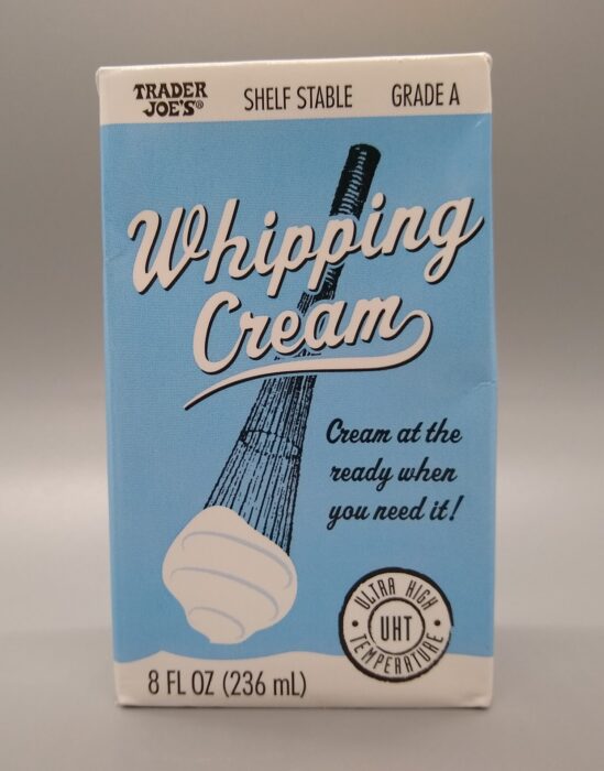 Trader Joe's Shelf Stable Whipping Cream