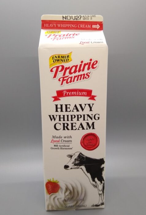 Prairie Farms heavy whipping cream