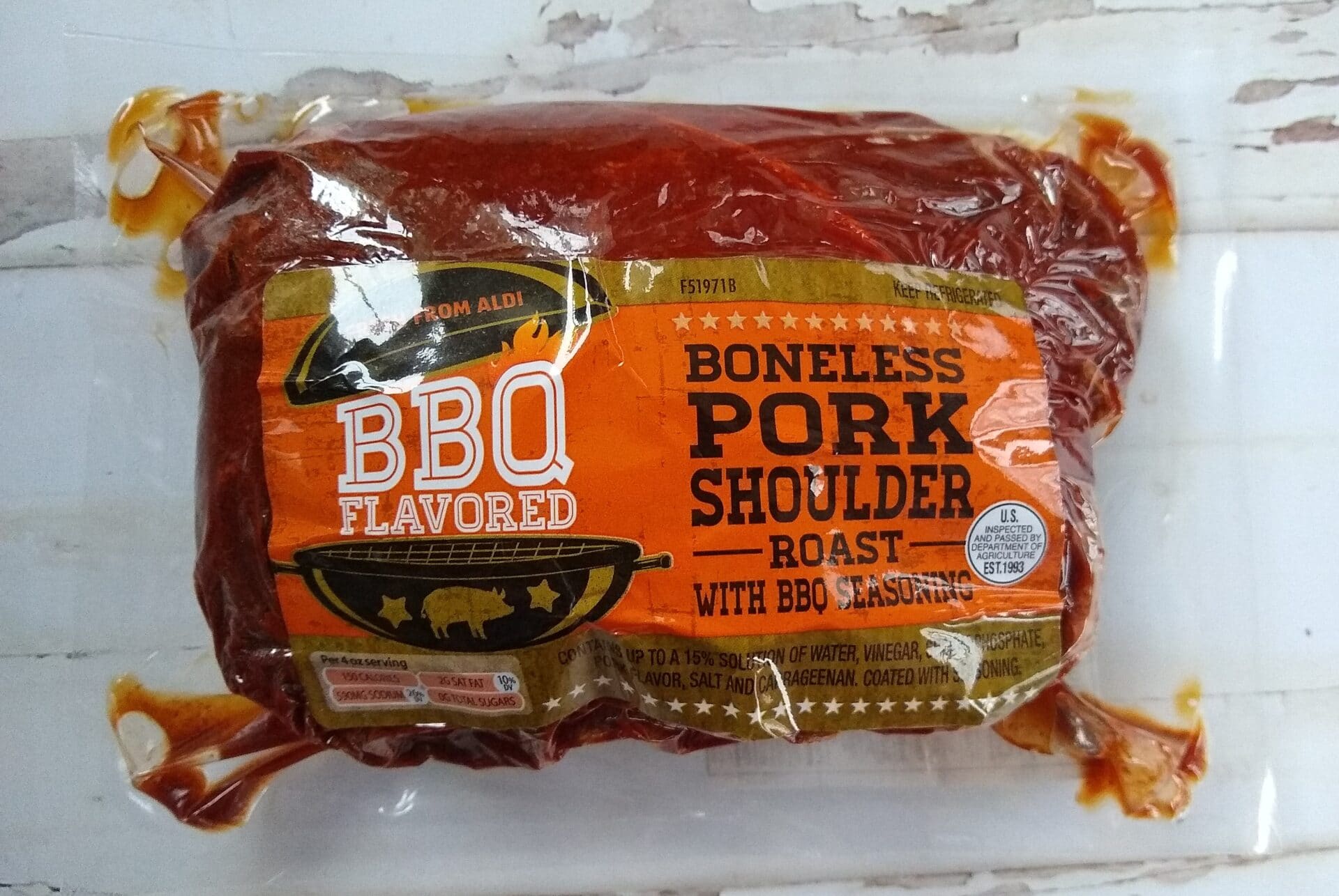 Aldi BBQ Flavored Boneless Pork Shoulder Roast with BBQ Seasoning