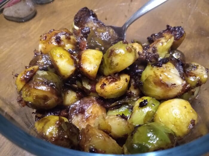 Specially Selected Brussels Sprouts with Balsamic Glazed Bacon