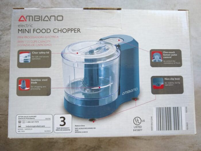 Ambiano Electric Mini Food Chopper