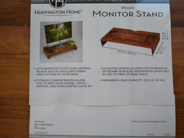 Huntington Home Wood Monitor Stand