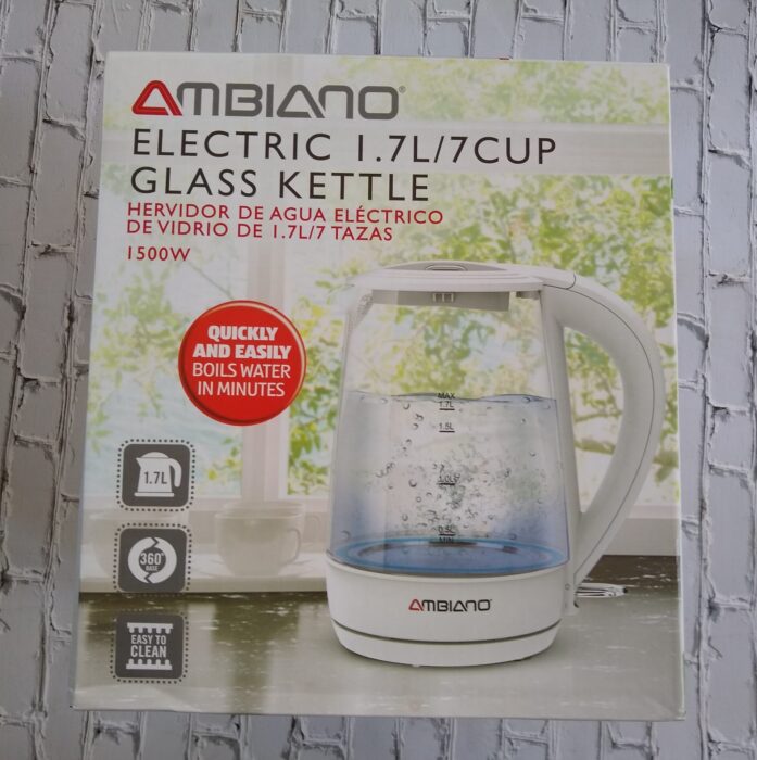 Ambiano Electric 1.7 Liter/7 Cup Glass Kettle