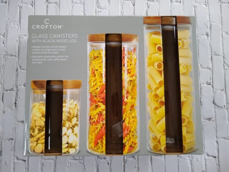 Crofton Glass Canisters with Acacia Wood Lids