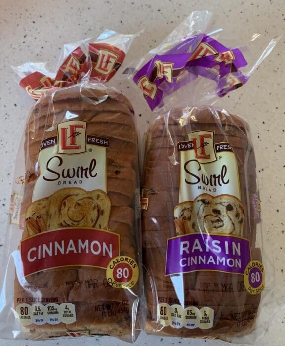 L'Oven Fresh Cinnamon Swirl Bread and Raisin Cinnamon Swirl Bread