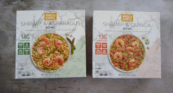Whole and Simple Shrimp and Asparagus and Shrimp and Quinoa Bowls