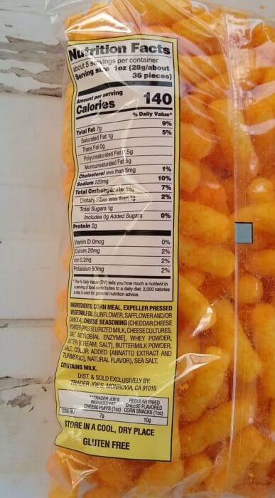 Trader Joe's Reduced Fat Cheese Puffs