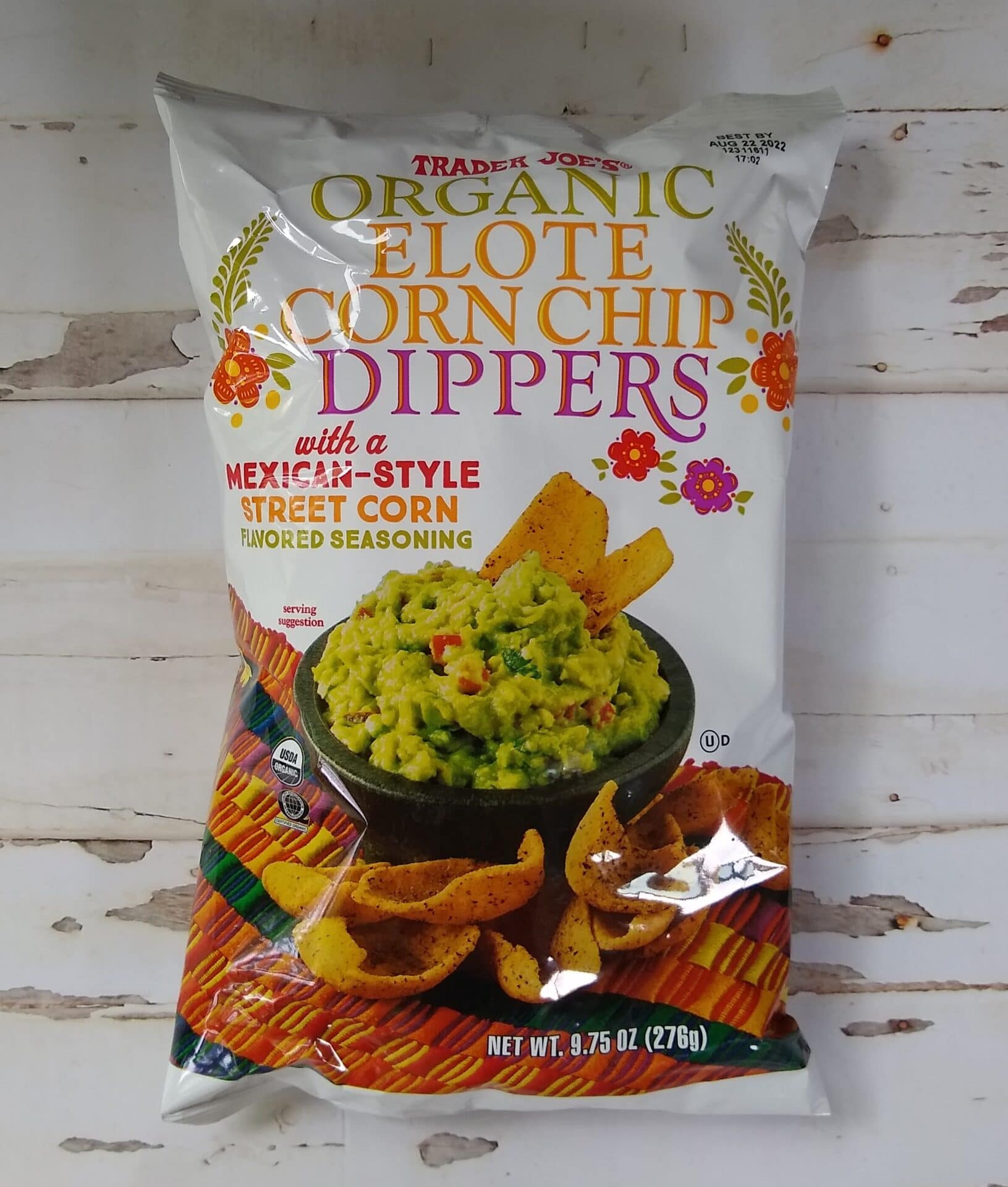 Trader Joe's Organic Elote Corn Chip Dippers with a Mexican-Style Street Corn Flavored Seasoning