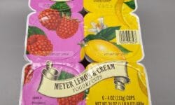 Trader Joe's Meyer Lemon and Cream + Raspberries and Cream Yogurt
