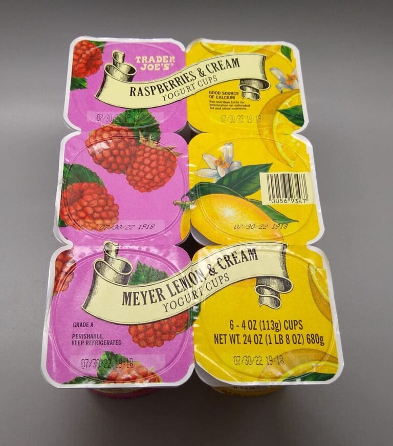 Trader Joe's Meyer Lemon and Cream + Raspberries and Cream Yogurt