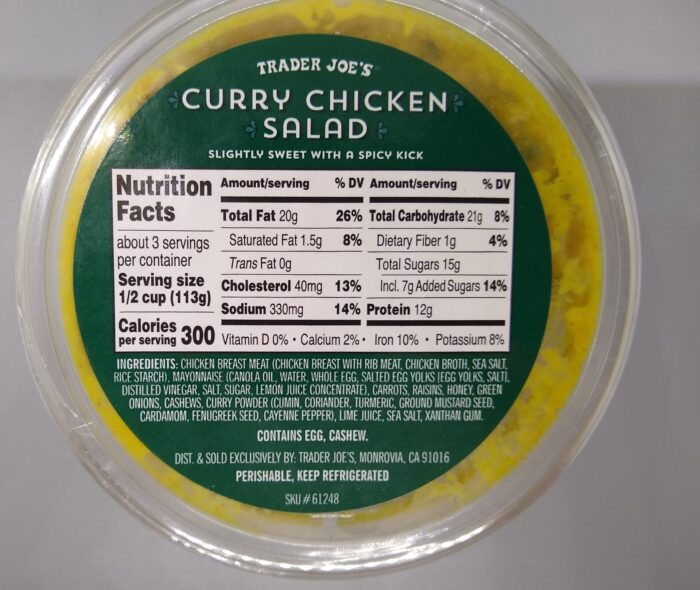 Trader Joe's Curry Chicken Salad