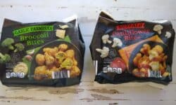 Season's Choice Garlic Parmesan Broccoli Bites and Season's Choice Buffalo Cauliflower Bites