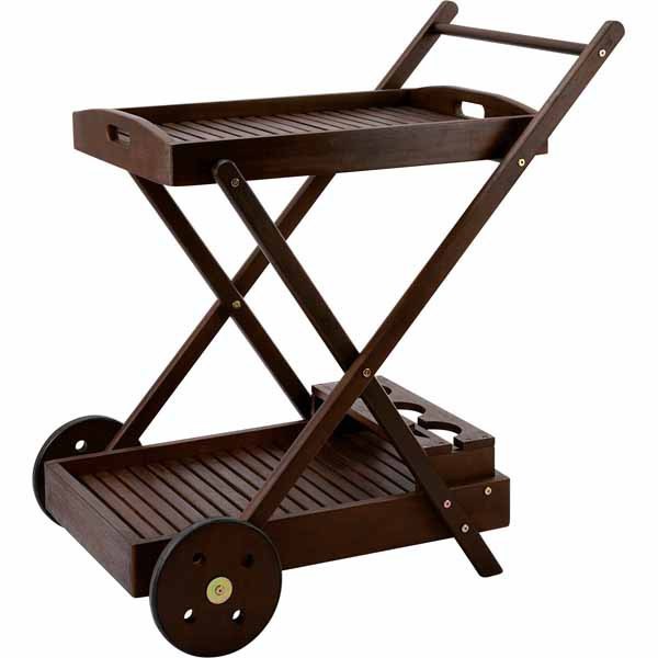 Belavi Wooden Bar Cart