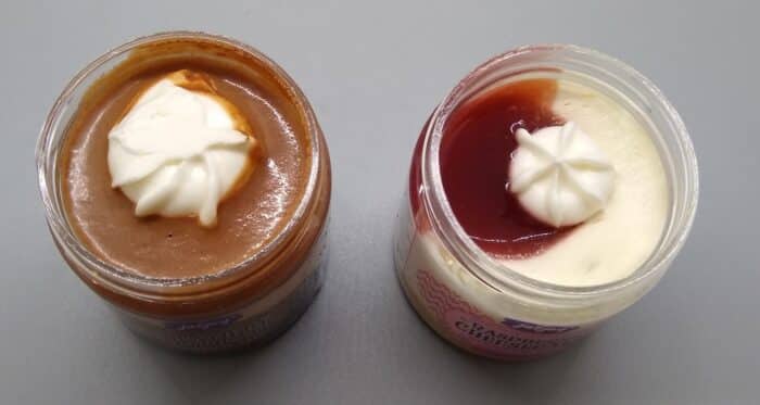 Cheesecake is a classic dessert, typically served in a round pie shape that is sliced into individual triangles for serving. Sometimes, cheesecake might be served in small squares as part of a dessert spread. Or, in some cases, you can buy cheesecake in a jar. In 2020, Aldi began to occasionally stock Jar Joy Dessert in a Jar.
