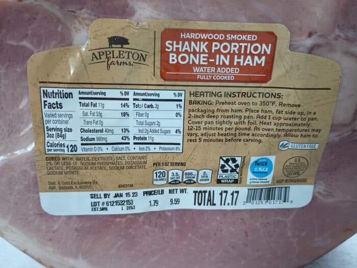 Appleton Farms Shank Portion Bone-In Ham