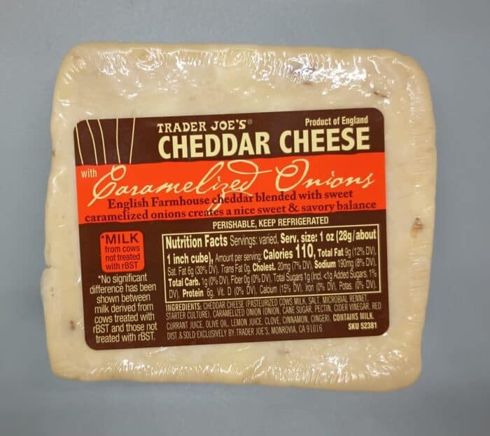Trader Joe's Cheddar Cheese with Caramelized Onions