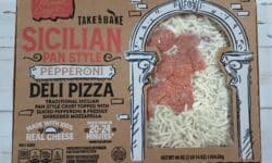 The Mama Cozzi's Take & Bake Sicilian Pan Style Pepperoni Deli Pizza