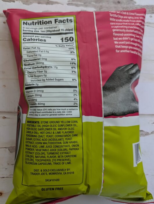 Trader Joe's Chili & Lime Rolled Corn Tortilla Chips