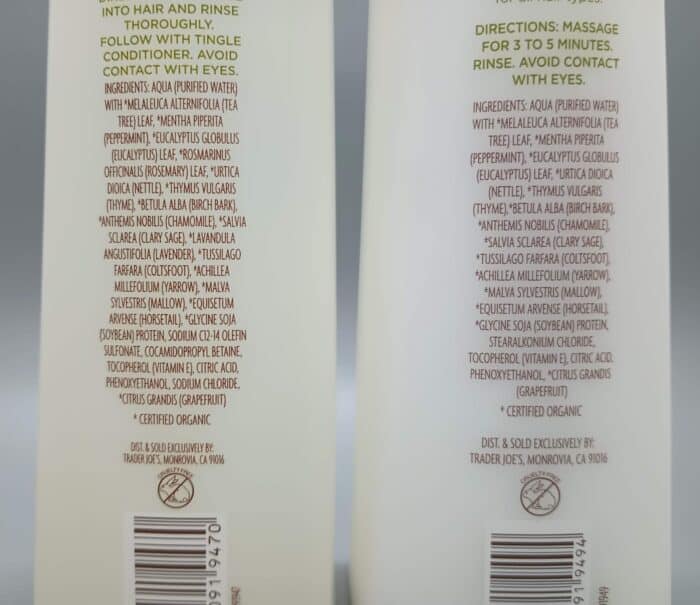 Trader Joe's Tea Tree Tingle Shampoo and Conditioner