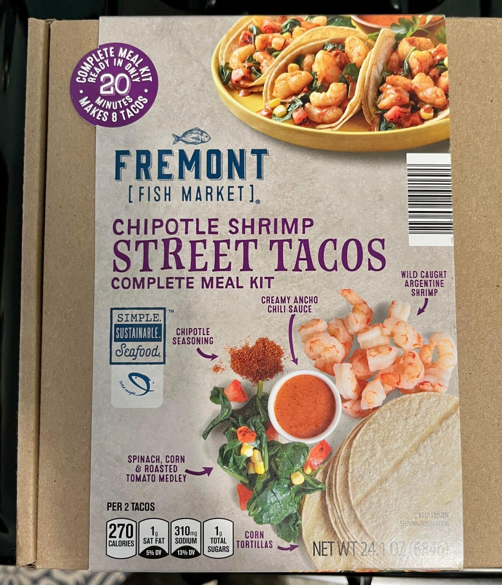 Fremont Fish Market Chipotle Shrimp Street Tacos Complete Meal Kit