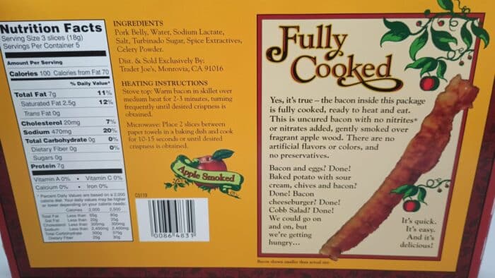 Trader Joe's Fully Cooked Uncured Bacon