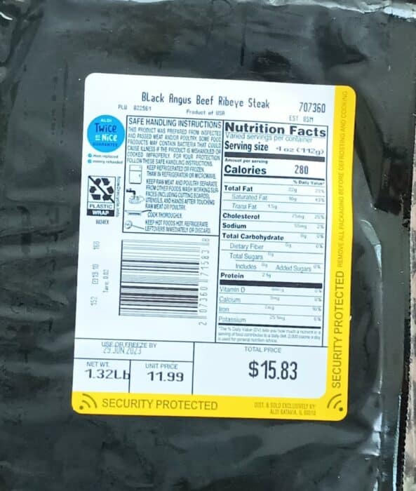 USDA Choice Black Angus Ribeye Steak