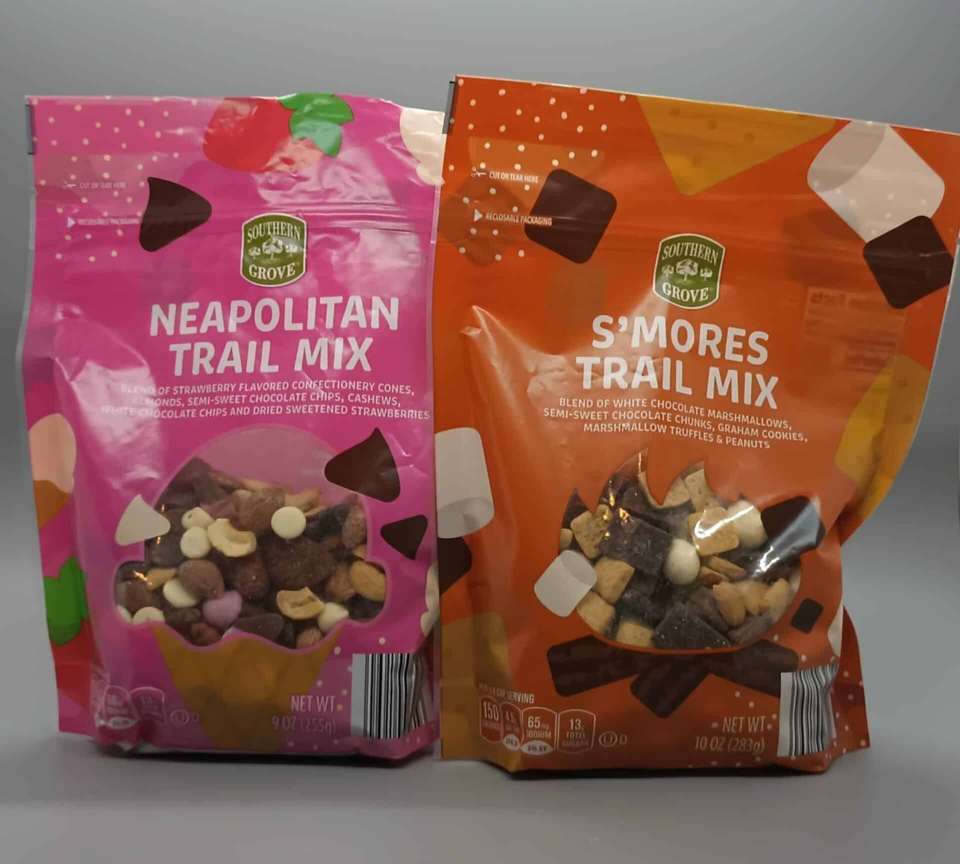 Southern Grove Neapolitan Trail Mix and Southern Grove S'mores Trail Mix