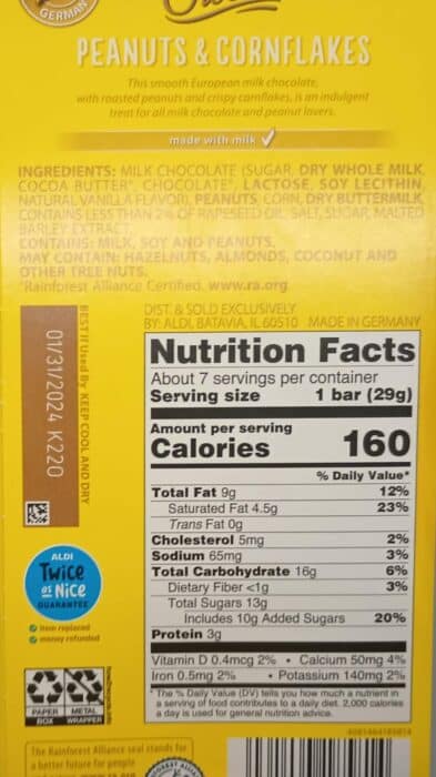 Choceur Peanuts & Cornflakes Milk Chocolate Bar