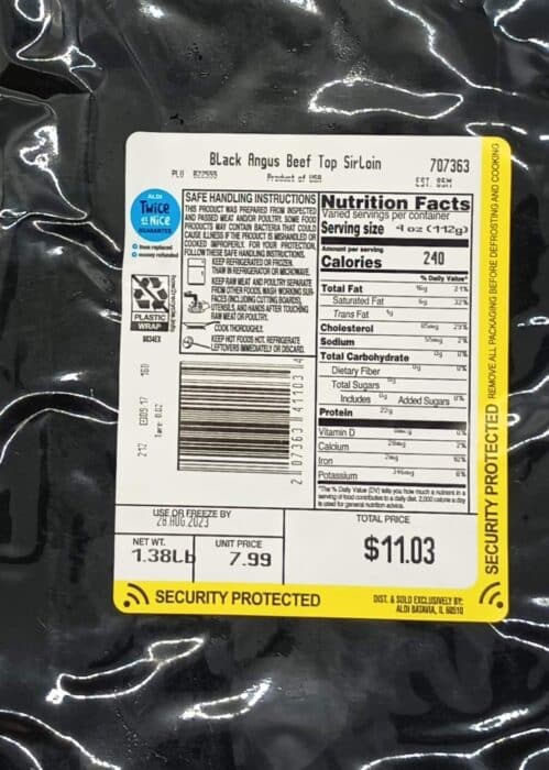 USDA Choice Black Angus Top Sirloin Steak