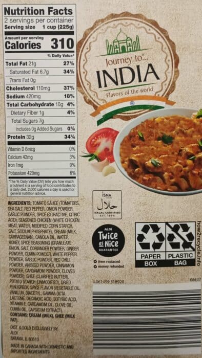 Journey to India Butter Chicken