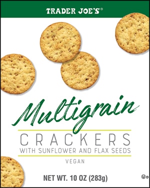 Multigrain Crackers with Sunflower and Flax Seeds product label