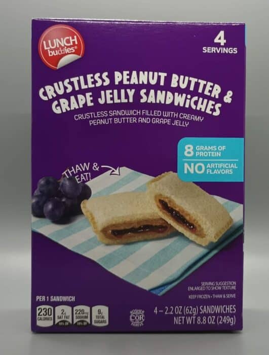 Lunch Buddies Crustless Peanut Butter and Grape Jelly Sandwiches
