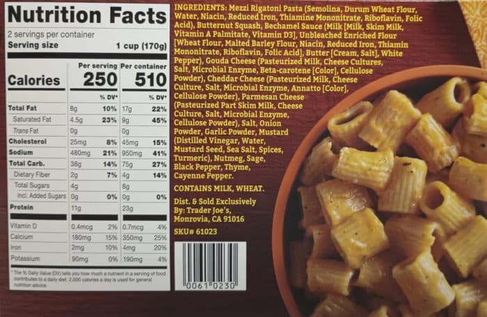 Trader Joe's Butternut Squash Mac & Cheese