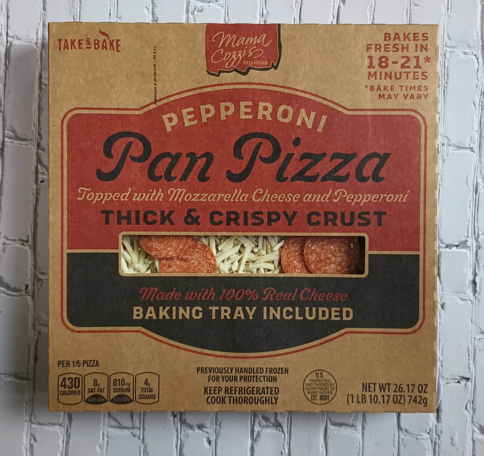 The Mama Cozzi's Take & Bake Pepperoni Pan Pizza