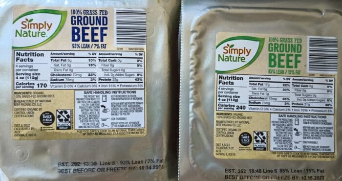 Simply Nature Organic 100% Grass Fed Ground Beef