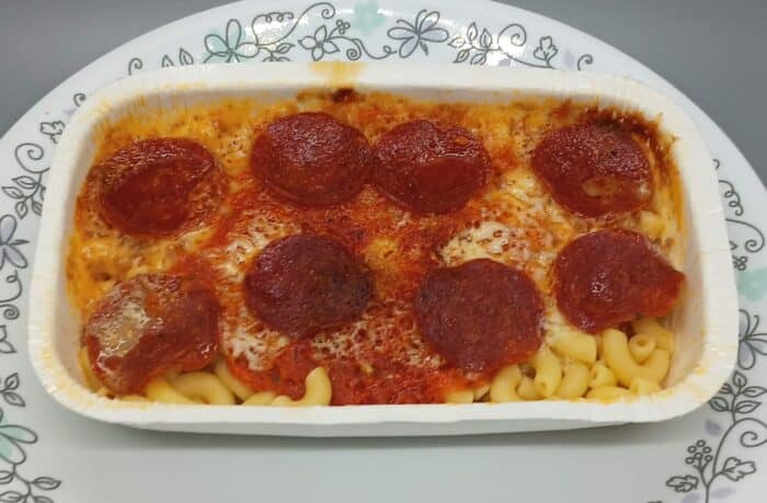 Trader Joe's Uncured Pepperoni Pizza Mac and Cheese Bowl